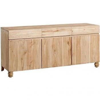 Aparador, Shabby Chic, Natural, de Madera de Mindi, de 180x52x80 cm - LOLAhome