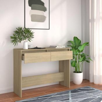 Mesa consola de madera de ingeniería 100x35x76,5 cm color roble Sonoma