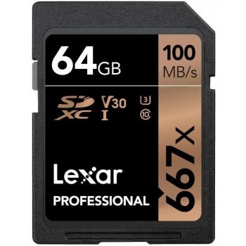 Lexar - Tarjeta de Memoria SDXC 64 GB Profesional 667x - UHS-I