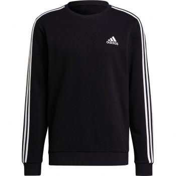 Sudadera Adidas Hombre 3 Bandas Cerrada Negra/Blanca