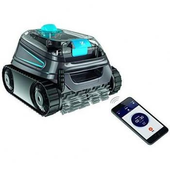 Robot Limpiafondos Automático Zodiac CNX 40 iQ para Piscinas de hasta 12 x 6 m, Limpieza de Suelo, Paredes y Línea de Flotación, con Lift System, Control Remoto desde