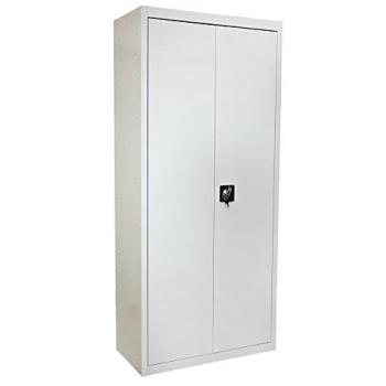 Armario Multiusos de Acero con 2 Puertas y 4 Estantes - Medidas: 180 x 80 x 40 cm