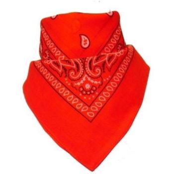 Bandana / pañuelo naranja con traditional dibujo Paisley 100% algodon