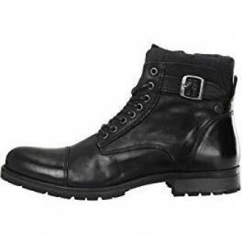 Jack & Jones Men's Albany Leather Chukka Boots, Anthracite, Size 8 US