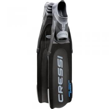 Aletas de buceo Cressi Gara Turbo Sprint unisex con talón cerrado, color negro, talla L