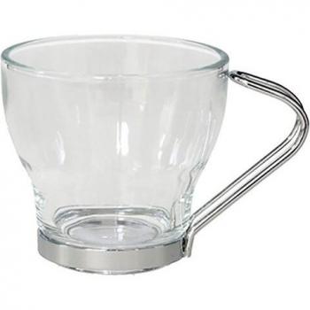 Juego de 6 tazas de café con base metálica