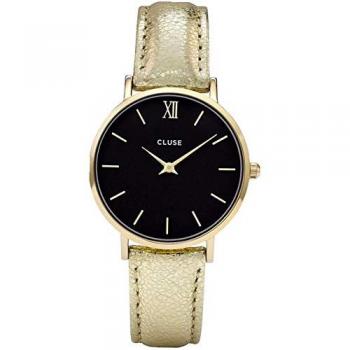 Reloj CLUSE Minuit Oro Negro Metálico CL30037