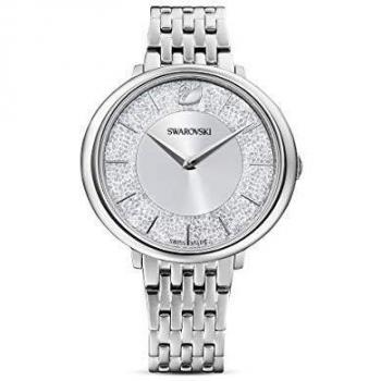 Swarovski Reloj Crystalline Chic, Brazalete de Metal, Tono Plateado, Acero Inoxidable