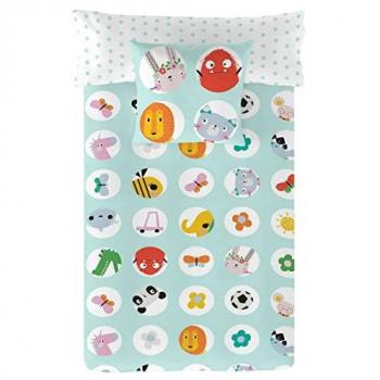 Funda Nórdica Reversible Infantil 100% Algodón Points LR 2 Cool Kids Fabricado en España, Cama de 105/110 (180 x 220 cm)