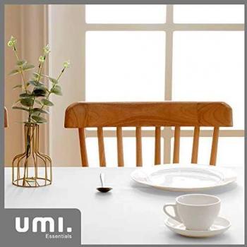 UMI. by Amazon Manteles Mesa Rectangular de Cocina para Restaurantes 160 cm Blanco