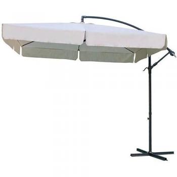 Sombrilla de Jardín 2,5x2,5 m Beige con Mástil Lateral Clelia