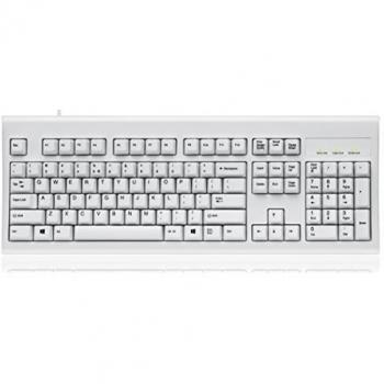 Perixx Periboard-106 Teclado Usb Español- Alto Rendimiento - Teclas Más Altas - Tamaño Completo con Teclado Numérico - Blanco
