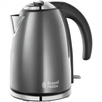 Russell Hobbs 18944-70 Colours Storm Grey - Hervidor de acero inoxidable, 2200 W, resistencia oculta, base de 360º