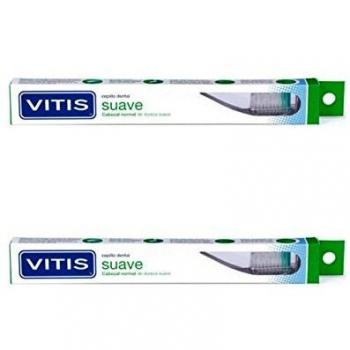 VITIS Cepillo Dental Suave Duplo, Negro, Estándar