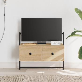 Mueble TV de pared madera ingeniería 60,5x30x51 cm en color roble Sonoma - vidaXL