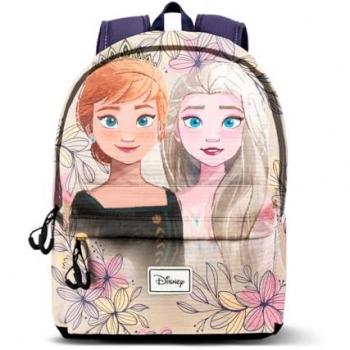 Mochila Escolar Adaptable Emotion Frozen Disney, 44x31x18cm, Producto Oficial para Niños y Niñas, Capacidad 24L, Beige