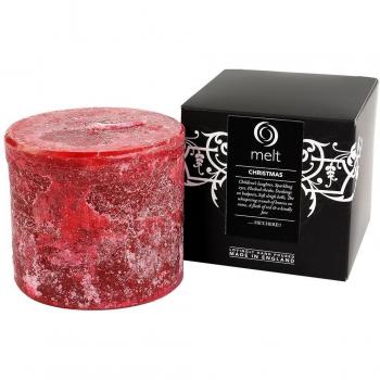 Fusión de Corta y Grasa Mano vierte Velas perfumadas Pilar el Olor de la Navidad, Rojo