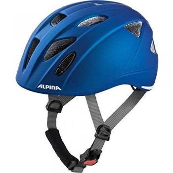 Alpina Ximo L.E. Kids Bicycle Helmet - Lightweight, Safe & Break-Resistant with Optional LED Light, Size 45-49 cm, Blue Matte