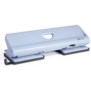 Perforadora de escritorio Rapesco 720, 4 agujeros, capacidad para 22 hojas, color azul pastel