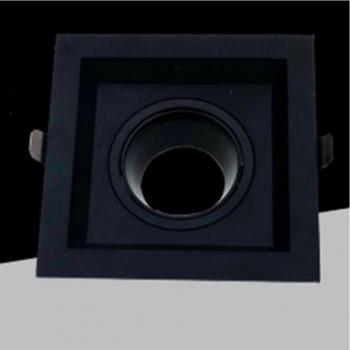 Portalámparas Empotrable Orientable Negro Regulable para Bombillas GU10/GU5.3 P33-gu10-n1