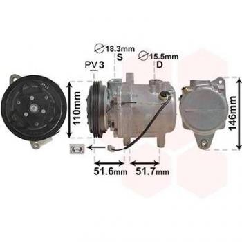 Compresor de aire acondicionado VAN WEZEL 2901K157