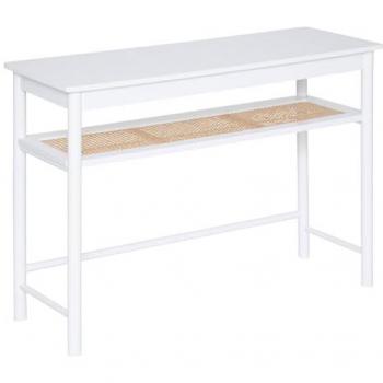 Consola de Entrada Aitana - Mesa Auxiliar en Madera Blanca con Dimensiones 110 x 40 x 80 cm