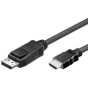 Cable DisplayPort a HDMI 5m, 24K dorado, negro