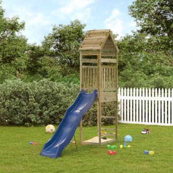 Parque infantil de exterior en madera de pino impregnada marrón vidaXL