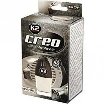 K2 | Aire Ambientador con regulación de intensidad, duradero, ideal para el coche, color: negro, aroma: Nuevo auto, 8 ml