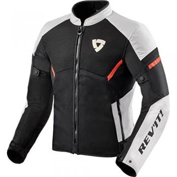 Chaqueta de Moto de Hombre GT-R Air 3 Revit - Textil, Color Blanco y Rojo, Talla S