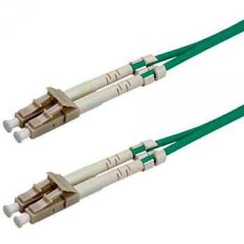 Cable Patch de Fibra Óptica OM3 LC-LC 50/125µm Turquesa 15m
