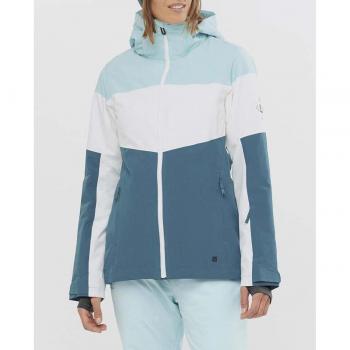Chaqueta Salomon Brilliant blanca para mujer - Talla S