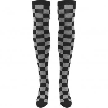 Urban Classics Ladies Checkerboard Overknee Socks, Calcetines para Mujer, Mehrfarbig