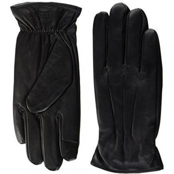 Jack & Jones Montana Black Leather Gloves for Men (L-XL)