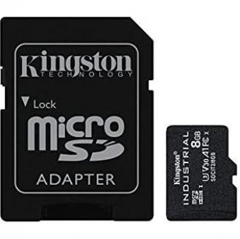 Kingston Industrial microSD - 8GB microSDHC Industrial C10 A1 pSLC Tarjeta + adaptador SD - SDCIT2/8GB