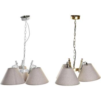 Lámpara Colgante DKD Home Decor 50 x 46 x 30 cm Dorado Metal Blanco 50 W (2 Unidades)