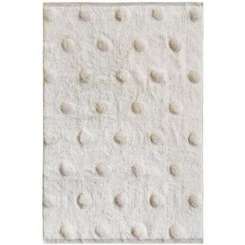 KIDS BIG DOTS - Alfombra 100% algodón con motivos de grosos puntos en relieve natural para habitación infantil, dimensiones 100 cm x 150 cm, color Beige
