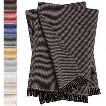 Pack de 2 Colchas Multiusos Paul 180 x 260 cm Marrón - Plaids para Sofá y Cama