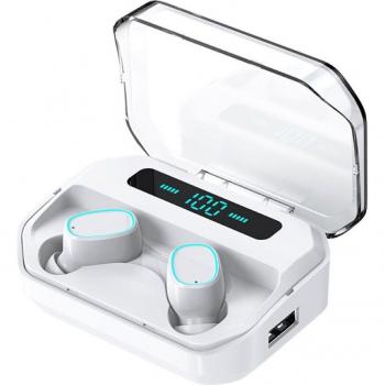 Auriculares TWS M8 Bluetooth Inalámbricos con Caja de Carga de 2200mAh, Deportivos Impermeables y Pantalla Digital con Micrófono