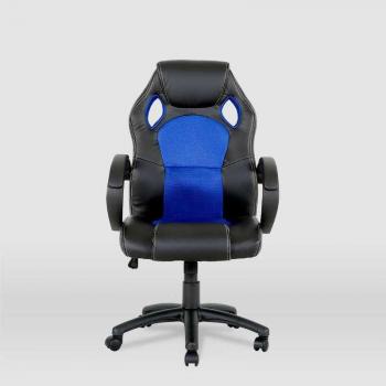 Silla Gaming Olimpia Piel Sintética Negro/Azul 118-127cm Alto 64.5cm Ancho 71cm Largo