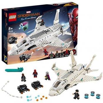 LEGO Super Heroes - Jet Stark y el Ataque del Dron, Set de Construcción de Avión de Juguete de Aventuras de Spiderman