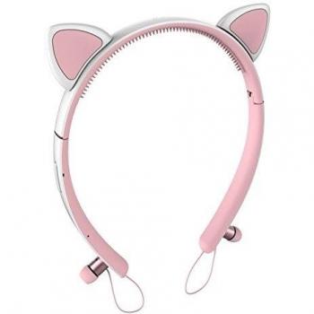 Padmate MongDa desmontable Gato Cat orejas Hairband hermoso Bluetooth Noise Cancelling ruido Cancelación auriculares Headset