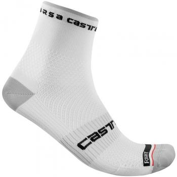 Calcetines Castelli Rosso Corsa Pro 9 Blanco Talla L/XL