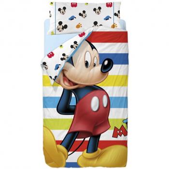 Disney Mickey Colors - Saco nórdico de 2 piezas para cama de 90 cm