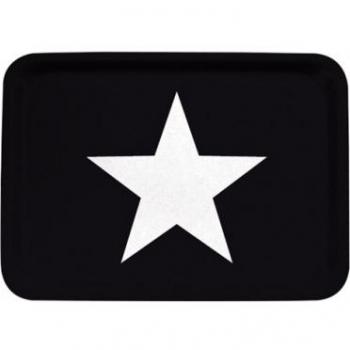 Aramis Decor - Bandeja Fibra Negra Estrella 40,2X29-Blan