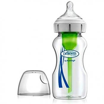 Dr. Brown's WB91700P4 - Biberon Boca Ancha 270 Ml Pp Cristal Options+, Transparente