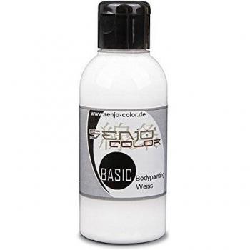 Senjo Color Basic Bodypainting I color de cara y cuerpo I cosméticos, dermatológicamente probado I carnaval, disfraces I 75 ml I Blanco