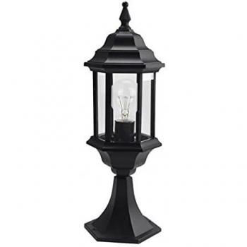 Sobremuro Exterior Aluminio Pollux Negro 48,5x17x17 Cm Ip44 Fabrilamp