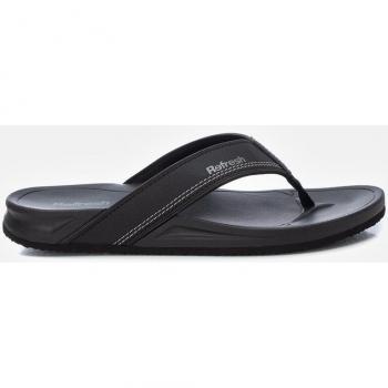 REFRESH 171671 Sandalias Abiertas Chancletas Hombre Negro