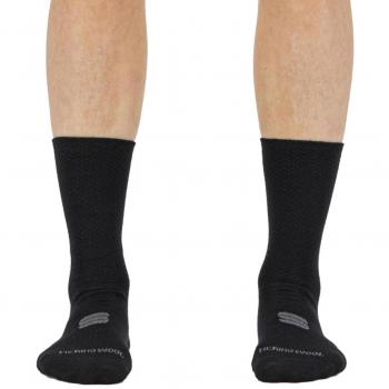 Calcetines Sportful Wool 16 Negro Gris Mujer - S-M